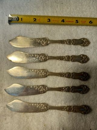 Antique Wm Rogers Aa Silver Plated Butter Spreaders