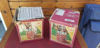 2 Vintage Red Coleman 518 C Quick - Lite 3000 With Boxes 2 - 78 & 4 - 78