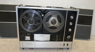 Vintage Sony Tc - 530 Stereo Reel To Reel Tape Recorder With Detachable Speakers