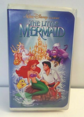 Vhs Tapes Movies Disney The Little Mermaid Banned Cover Art Black Diamond Opened