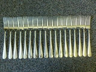 18 Silver Plated Forks By Mappin & Webb Princes Plate Length 7 And 5/8 " Inches