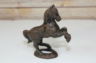 Vintage Antique Cast Iron Rearing Horse Bank - - Great Patina