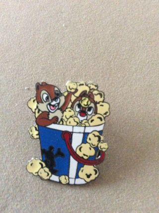 Disney Pin Chip And Dale Global Cast Lanyard Series Popcorn