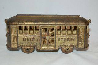 Cast Iron " Main Street Trolley (with Out The People) " Still Bank
