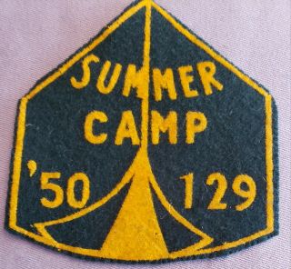 Vintage 1950 Georgia,  Carolina Jersey? 129 Summer Camp Bsa Felt