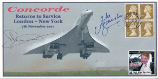 Concorde Returns To Service London – York Signed Capt M Bannister & Mitchell