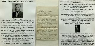 Civil War State Assembly Politician Judge Mercer County Nj Yard Letter Signed Vf