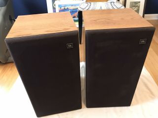 Vintage Jbl L26 Speaker Cabinets With Crossovers And Grills