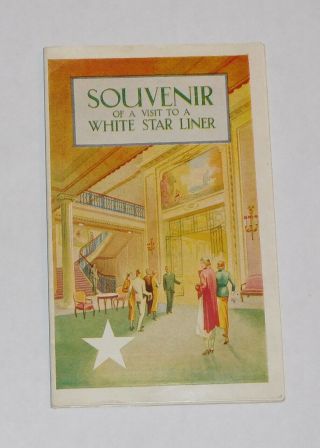 Souvenir Of A Visit To A White Star Liner Rms Majestic.  Cut Away Brochure