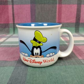 Walt Disney World Goofy Green Hat Mug Cup Coffee Tea Blue White Made In Thailand
