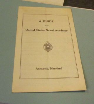 1941 Wwii Era Guide To The Us Naval Academy Annapolis Maryland With Campus Map