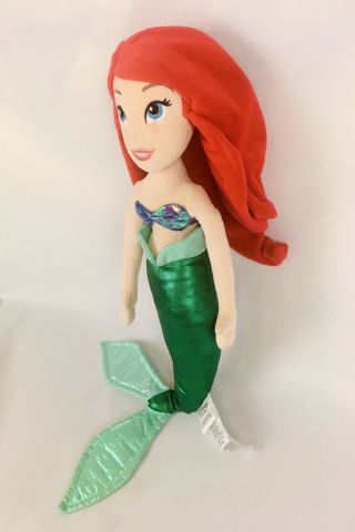 Disney Store Princess Ariel The Little Mermaid Stuffed Plush Doll 21 " - 22 "