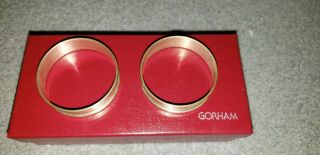 Gorham Sterling Napkin Rings 6290 Set Of 2 No Monogram Comes With Box