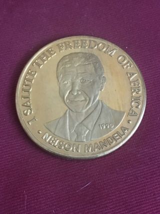 Nelson Mandela 1990 President Of South Africa Coin The Freedom Of America