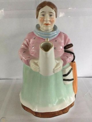 Vintage Limited Ed.  George Borgfeldt Ceramic Coin Bank Woman Holding A Pitcher.