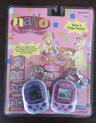 Vtg 1998 Playmates Toys Nano Puppy Family Virtual Pet
