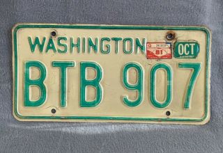 1981 Washington State License Plate Car Truck Tag 79 80 81 Reg