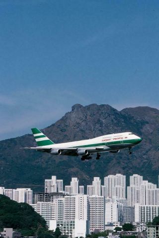Cathay Pacific 747 200 Vr - Hij Yr 1987 Kai Tak H2258 35mm Aircraft Slide
