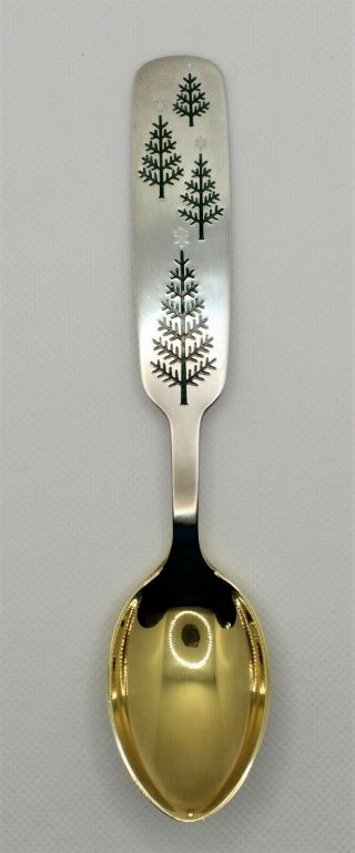 1950 Estate Michelsen - Denmark - Sterling Silver/gold Wash Christmas Spoon
