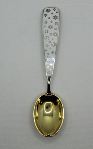 1945 Estate Michelsen - Denmark - Sterling Silver/gold Wash Christmas Spoon