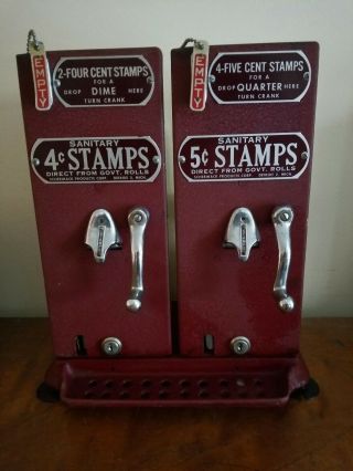 Schermack 3 & 4 Cent Stamp Vending Machine Double Machine
