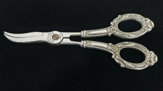 Vintage Web Sterling Silver Handle Grape Shears,  Italy