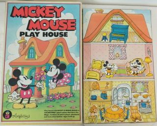 Vintage Mickey Mouse Play House Colorforms Set No.  689 Disney Usa