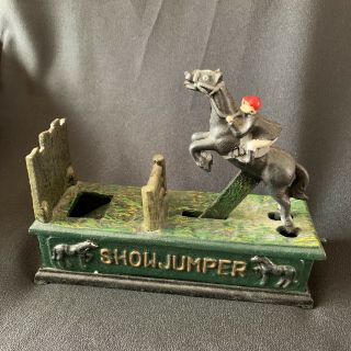 Vintage Cast Iron Money Box Show Jumper