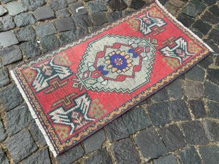 Doormats,  Vintage Rug,  Handmade Rug,  Turkish,  Small Rug,  Organic 1,  6 X 3,  2 Ft
