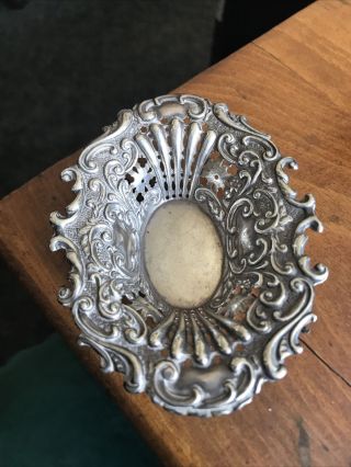 Antique sterling silver Dressing table/Dish.  Birmingham 1904.  Art Nouveau period 3