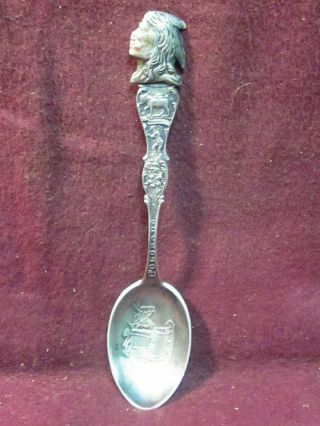 Sterling Vintage Colorado Indian Souvenir Spoon Miner 4 1/4 " 11g No Mono