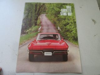 Car Sales Brochure 1965 Chevrolet Corvette Sting Ray Coupe Roadster