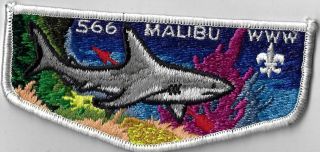 Oa Malibu Lodge 566 Flap Wht Bdr.  Western Los Angeles County [mx - 9118]