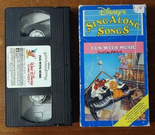 Disneys Sing Along Songs - Fun With Music (vhs,  1993) Vintage Rare Old