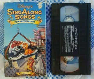 Disneys Sing Along Songs - Fun With Music Vhs Video Vintage Rare Old