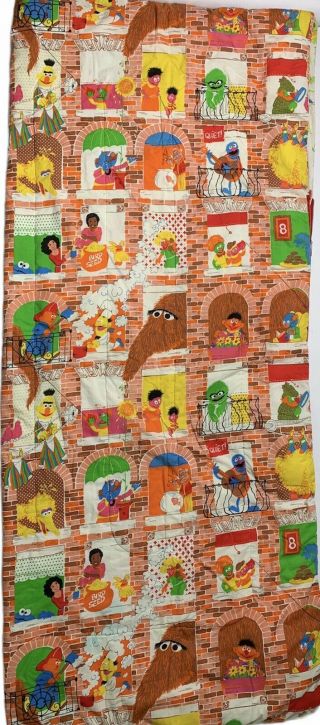 Vintage Sesame Street Kids Sleeping Bag Blanket Big Bird Muppet Characters 3