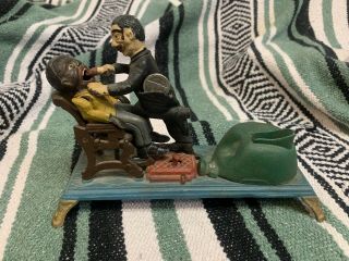 Vintage Book Of Knowledge Mechanical Bank - " The Dentist”