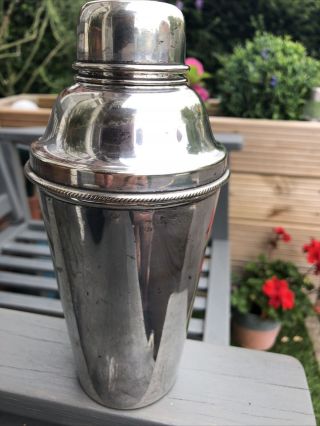 Stunning Art Deco Style Silver Plate Cocktail Shaker Well