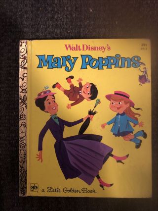 Walt Disney - Mary Poppins - Little Golden Book 1973 2nd Print - - Good Plus