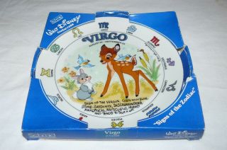 Schmid Walt Disney Signs Of The Zodiac 6.  5 " Collector Plate Virgo The Virgin Mib