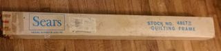 Vintage Sears Quilting Frame W/ Box Complete 25 - 48172