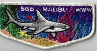 Oa Malibu Lodge 566 Flap Wht Bdr.  Western Los Angeles County [mx - 9234]