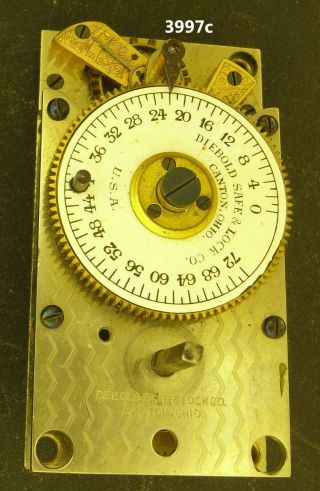 3997,  Vintage Diebold Safe & Lock Co Vault Timelock Mechanism 4 Parts/repair