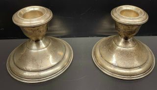 Vintage Amc Weighted Sterling Candle Holders Candlesticks