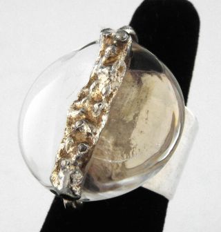 1970s - Denmark - Jacob Hull For B,  D - Vintage Art Glass Modernist Ring
