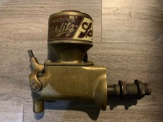 Antique Schlitz Beer Tap Spout Brass Tapper Knob Keg Wisconsin Wi Rare Faucet