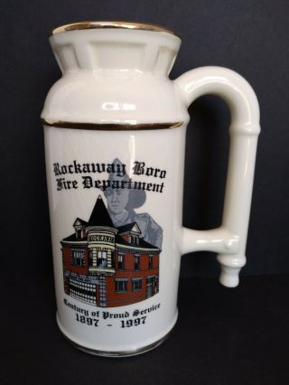 Vtg Rockaway Boro Nj Fire Dept 100 Yrs Of Proud Service 1897 - 1997 Coffee Mug 7 "