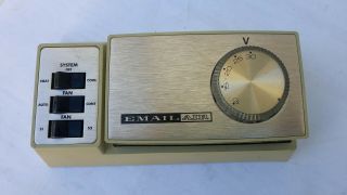 Vintage Email Air Emailair Thermostat System Fan Heat Cool Wired Wall Controller