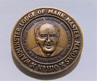 Masonic Warminster Lodge Of Mark Master Masons,  Bronze Mark Penny