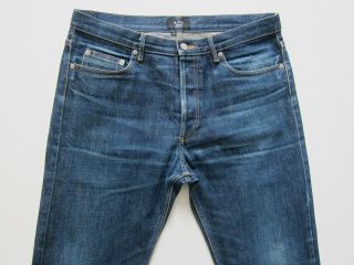 A.  P.  C.  Cure Jeans Apc Butler Fades Vintage Raw Denim Indigo Size 32